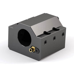 Global CNC Industries - Turret & VDI Tool Holders; Type: Hwacheon ID Block ; Clamping System: 74mm X 30mm ; Tool Axis: ID ; Through Coolant: No ; Additional Information: 4 Mounting Holes - Exact Industrial Supply