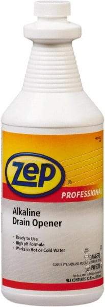 ZEP Commercial - 1 Qt Liquid Drain Cleaner - Unscented, Bottle - Benchmark Tooling