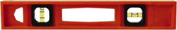 Johnson Level & Tool - 14" Long 2 Vial I-Beam Level - Structo-Cast, Orange - Benchmark Tooling