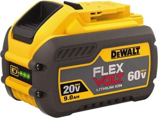 DeWALT - 60 Volt Lithium-Ion Power Tool Battery - 9 Ahr Capacity, 2 hr Charge Time, Series 20/60 FLEXVOLT - Benchmark Tooling