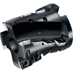 Walter - 50mm Cut Diam, 22mm Arbor Diam, 47mm Max Depth of Cut, Indexable Square-Shoulder Face Mill - 90° Lead Angle, 56mm High, LDM.14T308R & SDM.09T308 Insert Compatibility, Through Coolant, Series M4257 - Benchmark Tooling