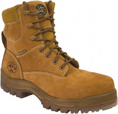 OLIVER - Men's Size 11 Wide Width Composite Work Boot - Wheat, Leather Upper, Rubber Outsole, 6" High, Lace-Up - Benchmark Tooling