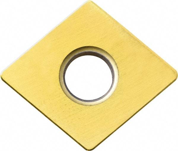 Kyocera - CNGA431 Grade PT600M Ceramic Turning Insert - Al2O3/TiC (Megacoat) Finish, 80° Diamond, 1/2" Inscr Circle, 3/16" Thick, 1/64" Corner Radius - Benchmark Tooling