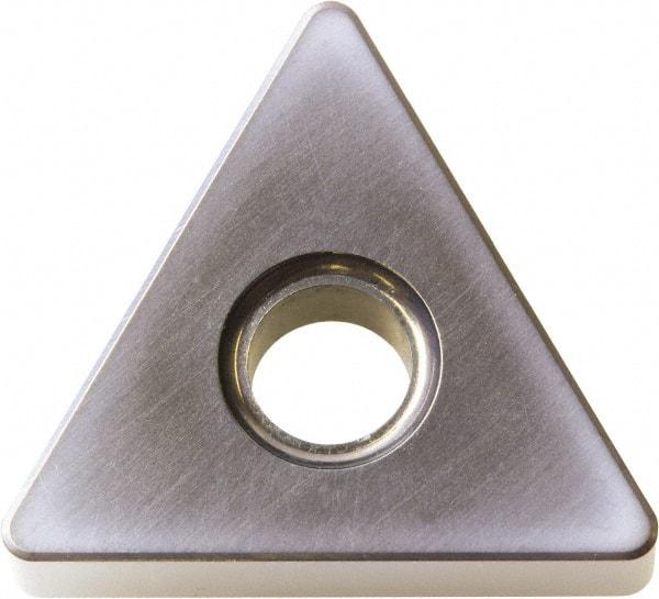 Kyocera - TNGA331 Grade A66N Ceramic Turning Insert - TiN Finish, 60° Triangle, 3/8" Inscr Circle, 3/16" Thick, 1/64" Corner Radius - Benchmark Tooling
