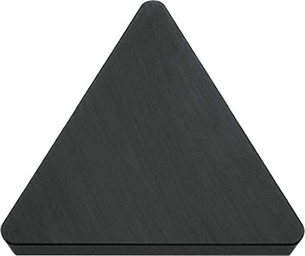 Kyocera - TPG222 Grade PT600M Ceramic Turning Insert - Al2O3/TiC (Megacoat) Finish, 60° Triangle, 1/4" Inscr Circle, 1/8" Thick, 1/32" Corner Radius - Benchmark Tooling