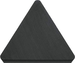 Kyocera - TPG322 Grade PT600M Ceramic Turning Insert - Al2O3/TiC (Megacoat) Finish, 60° Triangle, 3/8" Inscr Circle, 1/8" Thick, 1/32" Corner Radius - Benchmark Tooling