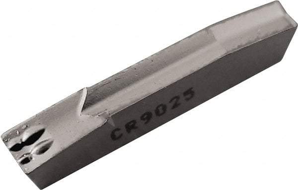 Kyocera - 2.20GM Grade CR9025, 2.2mm Cutting Width Carbide Grooving Insert - Right Hand, Columnar TiCN/TiN Finish - Benchmark Tooling