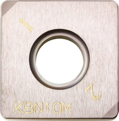 Kyocera - SNGA431 Grade KBN05M CBN Turning Insert - Megacoat Finish, 90° Square, 1/2" Inscr Circle, 3/16" Thick, 1/64" Corner Radius - Benchmark Tooling