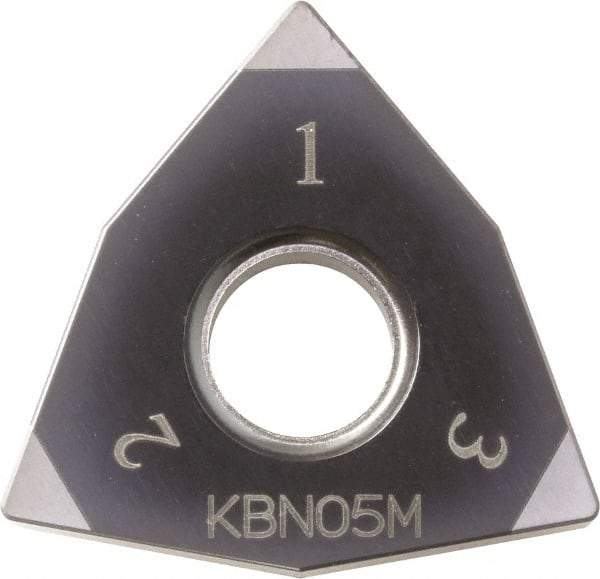 Kyocera - WNGA432 Grade KBN25M CBN Turning Insert - Megacoat Finish, 80° Trigon, 1/2" Inscr Circle, 3/16" Thick, 1/32" Corner Radius - Benchmark Tooling