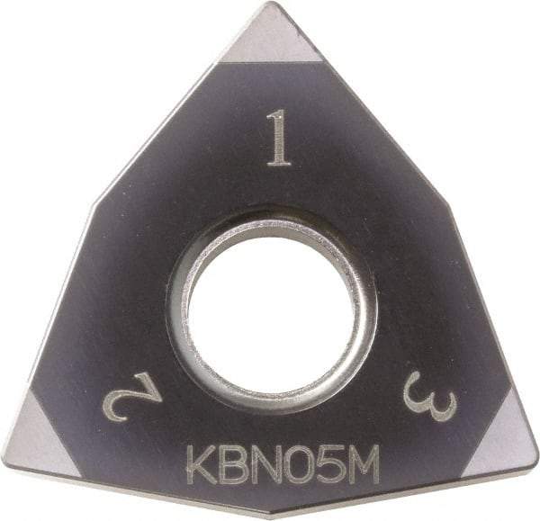 Kyocera - WNGA431 Grade KBN35M CBN Turning Insert - Megacoat Finish, 80° Trigon, 1/2" Inscr Circle, 3/16" Thick, 1/64" Corner Radius - Benchmark Tooling