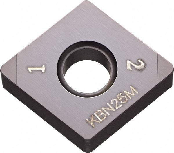 Kyocera - CNGA432 Grade KBN25M CBN Turning Insert - Megacoat Finish, 80° Diamond, 1/2" Inscr Circle, 3/16" Thick, 1/32" Corner Radius - Benchmark Tooling