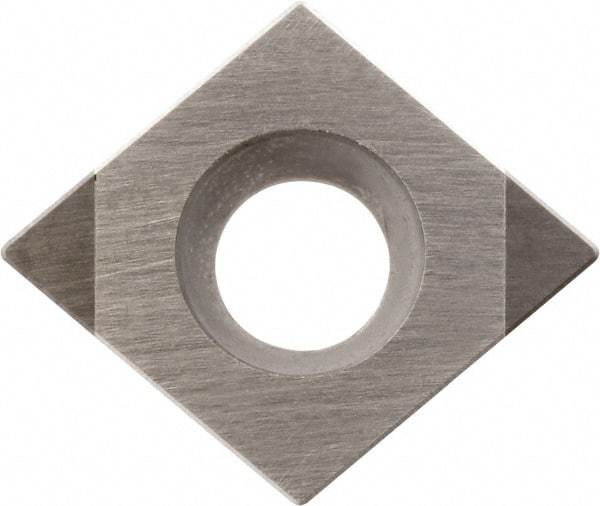 Kyocera - CCMW32.51 Grade KBN525 CBN Turning Insert - Uncoated, 80° Diamond, 3/8" Inscr Circle, 5/32" Thick, 1/64" Corner Radius - Benchmark Tooling