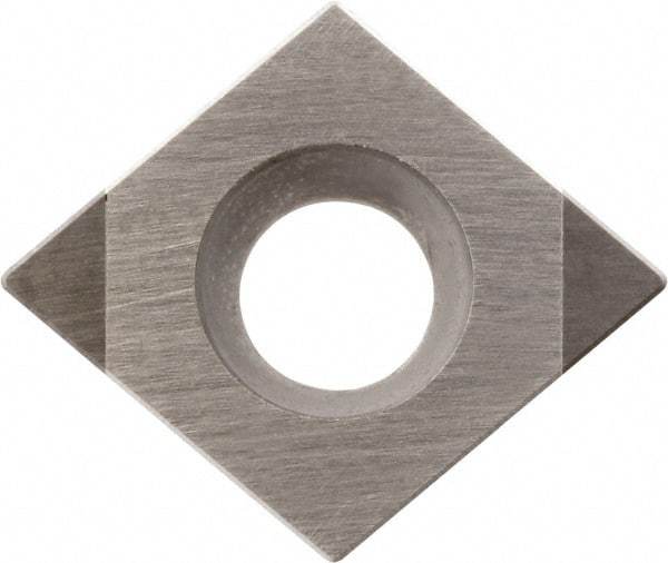 Kyocera - CCMW32.51 Grade KBN25M CBN Turning Insert - Megacoat Finish, 80° Diamond, 3/8" Inscr Circle, 5/32" Thick, 1/64" Corner Radius - Benchmark Tooling