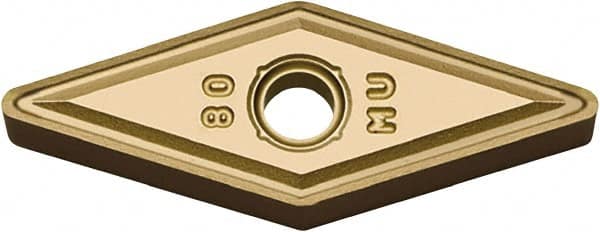Kyocera - VNMG332 MU Grade CA6515 Carbide Turning Insert - TiCN/Al2O3/TiN Finish, 35° Diamond, 3/8" Inscr Circle, 3/16" Thick, 1/32" Corner Radius - Benchmark Tooling