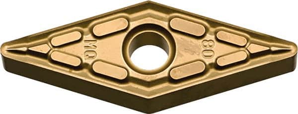 Kyocera - VNMG332 MQ Grade CA6515 Carbide Turning Insert - TiCN/Al2O3/TiN Finish, 35° Diamond, 3/8" Inscr Circle, 3/16" Thick, 1/32" Corner Radius - Benchmark Tooling