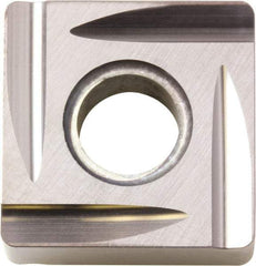 Kyocera - SNGG431 C Grade KW10 Carbide Turning Insert - Uncoated, 90° Square, 1/2" Inscr Circle, 3/16" Thick, 1/64" Corner Radius - Benchmark Tooling