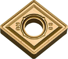 Kyocera - CNMG432 MU Grade CA6525 Carbide Turning Insert - TiCN/Al2O3/TiN Finish, 80° Diamond, 1/2" Inscr Circle, 3/16" Thick, 1/32" Corner Radius - Benchmark Tooling