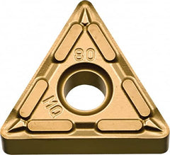 Kyocera - TNMG331 MQ Grade CA6515 Carbide Turning Insert - TiCN/Al2O3/TiN Finish, 60° Triangle, 3/8" Inscr Circle, 3/16" Thick, 1/64" Corner Radius - Benchmark Tooling