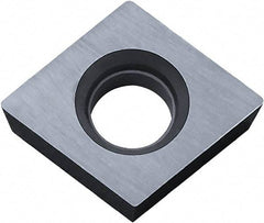 Kyocera - CPMB320.5 Grade KW10 Carbide Turning Insert - Uncoated, 80° Diamond, 3/8" Inscr Circle, 1/8" Thick, 0.008" Corner Radius - Benchmark Tooling