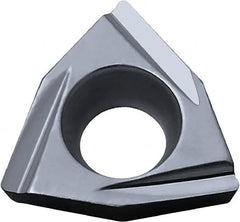 Kyocera - WPGT21.51 Y Grade KW10 Carbide Turning Insert - Uncoated, 80° Trigon, 1/4" Inscr Circle, 3/32" Thick, 1/64" Corner Radius - Benchmark Tooling