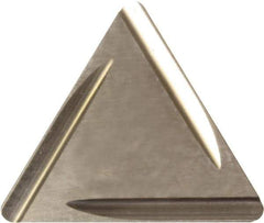 Kyocera - TPGR321 B Grade KW10 Carbide Turning Insert - Uncoated, 60° Triangle, 3/8" Inscr Circle, 1/8" Thick, 1/64" Corner Radius - Benchmark Tooling