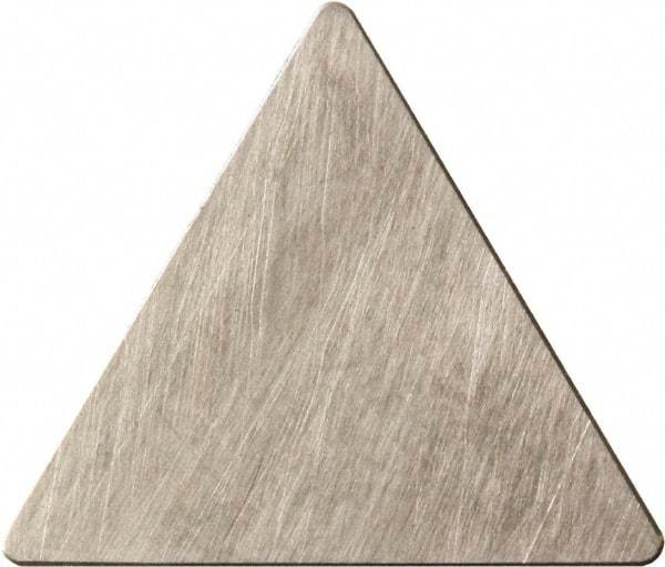 Kyocera - TPG222 Grade KW10 Carbide Turning Insert - Uncoated, 60° Triangle, 1/4" Inscr Circle, 1/8" Thick, 1/32" Corner Radius - Benchmark Tooling