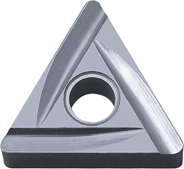 Kyocera - TNGG331 B Grade PV720 Cermet Turning Insert - TiCN (Megacoat Nano) Finish, 60° Triangle, 3/8" Inscr Circle, 3/16" Thick, 1/64" Corner Radius - Benchmark Tooling