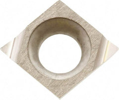 Kyocera - CCGT14111 F Grade KW10 Carbide Turning Insert - Uncoated, 80° Diamond, 4.2926mm Inscr Circle, 1.8034mm Thick, 1/64" Corner Radius - Benchmark Tooling