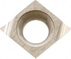 Kyocera - CCGT110902 F Grade KW10 Carbide Turning Insert - Uncoated, 80° Diamond, 3.5052mm Inscr Circle, 1.397mm Thick, 0.004" Corner Radius - Benchmark Tooling