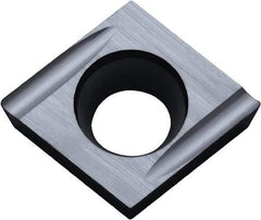 Kyocera - CCGT215013 U Grade PR1225 Carbide Turning Insert - Megacoat Finish, 80° Diamond, 1/4" Inscr Circle, 3/32" Thick, 0.0508mm Corner Radius - Benchmark Tooling