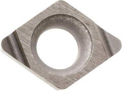 Kyocera - JCGT110905 F Grade KW10 Carbide Turning Insert - Uncoated, 70° Diamond, 3.5052mm Inscr Circle, 1.397mm Thick, 0.2032mm Corner Radius - Benchmark Tooling