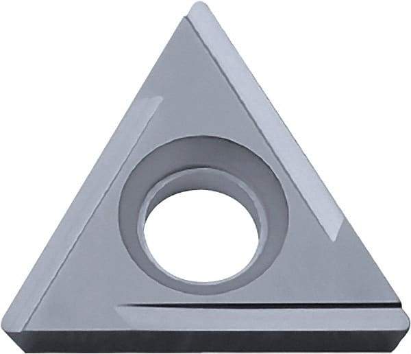 Kyocera - TPGH222 H Grade PV720 Cermet Turning Insert - TiCN (Megacoat Nano) Finish, 60° Triangle, 1/4" Inscr Circle, 1/8" Thick, 1/32" Corner Radius - Benchmark Tooling