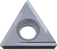 Kyocera - TPGH221 H Grade PV720 Cermet Turning Insert - TiCN (Megacoat Nano) Finish, 60° Triangle, 1/4" Inscr Circle, 1/8" Thick, 1/64" Corner Radius - Benchmark Tooling