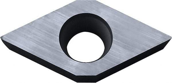 Kyocera - DCGW32.51 Grade KW10 Carbide Turning Insert - Uncoated, 55° Diamond, 3/8" Inscr Circle, 5/32" Thick, 1/64" Corner Radius - Benchmark Tooling