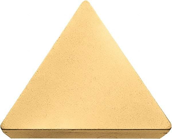 Kyocera - TPG322 Grade KW10 Carbide Turning Insert - Uncoated, 60° Triangle, 3/8" Inscr Circle, 1/8" Thick, 1/32" Corner Radius - Benchmark Tooling