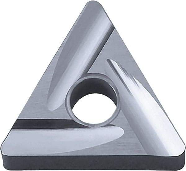 Kyocera - TNGG332 25R Grade PV720 Cermet Turning Insert - TiCN (Megacoat Nano) Finish, 60° Triangle, 3/8" Inscr Circle, 3/16" Thick, 1/32" Corner Radius - Benchmark Tooling