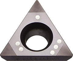 Kyocera - TPGB221 Grade KBN60M CBN Turning Insert - Megacoat Finish, 60° Triangle, 1/4" Inscr Circle, 1/8" Thick, 1/64" Corner Radius - Benchmark Tooling