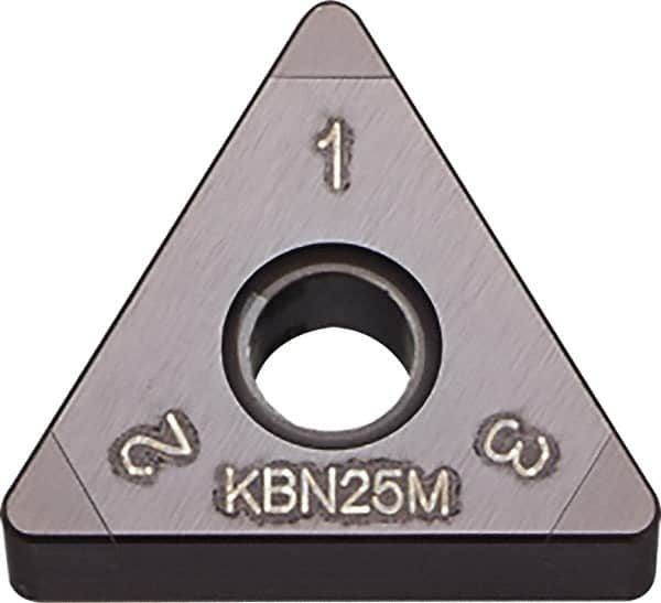 Kyocera - TNGA331 Grade KBN05M CBN Turning Insert - Megacoat Finish, 60° Triangle, 3/8" Inscr Circle, 3/16" Thick, 1/64" Corner Radius - Benchmark Tooling