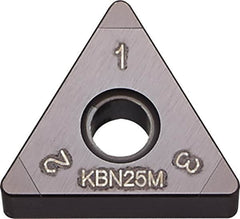 Kyocera - TNGA331 Grade KBN25M CBN Turning Insert - Megacoat Finish, 60° Triangle, 3/8" Inscr Circle, 3/16" Thick, 1/64" Corner Radius - Benchmark Tooling