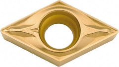Kyocera - DCMX32.51 WP Grade CA525 Carbide Turning Insert - TiCN/Al2O3/TiN Finish, 55° Diamond, 3/8" Inscr Circle, 5/32" Thick, 1/64" Corner Radius - Benchmark Tooling