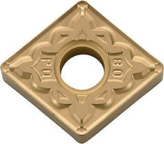 Kyocera - CNMG433 PQ Grade CA530 Carbide Turning Insert - TiCN/Al2O3/TiN Finish, 80° Diamond, 1/2" Inscr Circle, 3/16" Thick, 3/64" Corner Radius - Benchmark Tooling