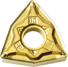 Kyocera - WNMG433 PP Grade PV720 Cermet Turning Insert - TiCN (Megacoat Nano) Finish, 80° Trigon, 1/2" Inscr Circle, 3/16" Thick, 3/64" Corner Radius - Benchmark Tooling