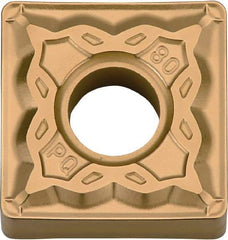 Kyocera - SNMG431 PQ Grade PV720 Cermet Turning Insert - TiCN (Megacoat Nano) Finish, 90° Square, 1/2" Inscr Circle, 3/16" Thick, 1/64" Corner Radius - Benchmark Tooling