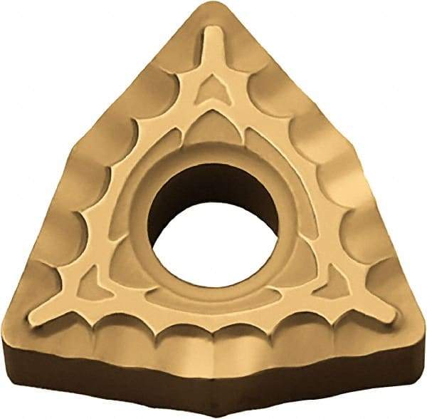 Kyocera - WNMG432 XQ Grade CA525 Carbide Turning Insert - TiCN/Al2O3/TiN Finish, 80° Trigon, 1/2" Inscr Circle, 3/16" Thick, 1/32" Corner Radius - Benchmark Tooling