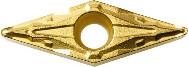 Kyocera - VBMT220.5 PP Grade PV720 Cermet Turning Insert - TiCN (Megacoat Nano) Finish, 35° Diamond, 1/4" Inscr Circle, 1/8" Thick, 0.008" Corner Radius - Benchmark Tooling