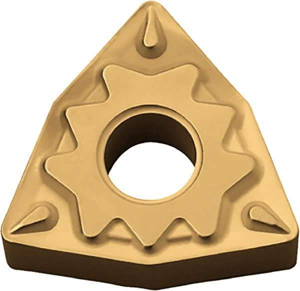 Kyocera - WNMG433 HQ Grade CA530 Carbide Turning Insert - TiCN/Al2O3/TiN Finish, 80° Trigon, 1/2" Inscr Circle, 3/16" Thick, 3/64" Corner Radius - Benchmark Tooling