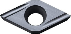 Kyocera - DCGT32.51 U Grade PV720 Cermet Turning Insert - TiCN (Megacoat Nano) Finish, 55° Diamond, 3/8" Inscr Circle, 5/32" Thick, 1/64" Corner Radius - Benchmark Tooling