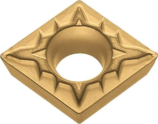 Kyocera - CPMT2.51.51 XP Grade PV720 Cermet Turning Insert - TiCN (Megacoat Nano) Finish, 80° Diamond, 5/16" Inscr Circle, 3/32" Thick, 1/64" Corner Radius - Benchmark Tooling