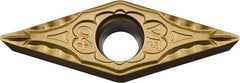 Kyocera - VBMT332 VF Grade PV720 Cermet Turning Insert - TiCN (Megacoat Nano) Finish, 35° Diamond, 3/8" Inscr Circle, 3/16" Thick, 1/32" Corner Radius - Benchmark Tooling
