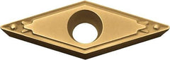 Kyocera - VBMT331 HQ Grade CA510 Carbide Turning Insert - TiCN/Al2O3/TiN Finish, 35° Diamond, 3/8" Inscr Circle, 3/16" Thick, 1/64" Corner Radius - Benchmark Tooling